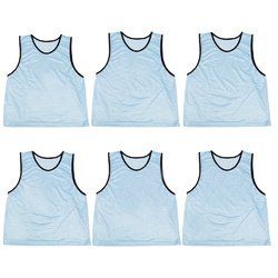 6-pack Adult Scrimmage Pinnies, Light Blue