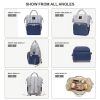 Stylish Straps Mummy Diaper Bag,Large  Capacity  Maternity Nappy Bag Multifunctional Diaper Backpack Blue
