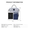 Stylish Straps Mummy Diaper Bag,Large  Capacity  Maternity Nappy Bag Multifunctional Diaper Backpack Blue
