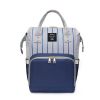 Stylish Straps Mummy Diaper Bag,Large  Capacity  Maternity Nappy Bag Multifunctional Diaper Backpack Blue