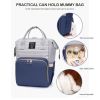 Stylish Straps Mummy Diaper Bag,Large  Capacity  Maternity Nappy Bag Multifunctional Diaper Backpack Blue