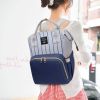 Stylish Straps Mummy Diaper Bag,Large  Capacity  Maternity Nappy Bag Multifunctional Diaper Backpack Blue