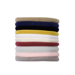 10 PCS Baby Nylon Headbands Hairbands Hair Bow Elastics For Baby Girls Newborn Infant Toddlers Kids Nude (Color: ZYNHB-103-1-10M)