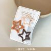 3pcs Frosted Milk Tea Color Gentle Dripping Oil Five-Pointed Star BB Clip Everything Girls Heart Base Style Hair Clip