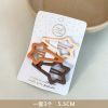 3pcs Frosted Milk Tea Color Gentle Dripping Oil Five-Pointed Star BB Clip Everything Girls Heart Base Style Hair Clip