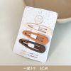 3pcs Frosted Milk Tea Color Gentle Dripping Oil Five-Pointed Star BB Clip Everything Girls Heart Base Style Hair Clip