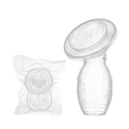 100ml Silicone Manual Control Breast Pump Breast Milk Collector Fixer Neonatal Nursing Pump Baby Breastfeeding Bottle (Color: Transparent)
