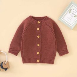 Baby Solid Color Single Breasted Design Quality Cardigan (Size/Age: 90 (12-24M))