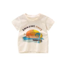 Baby Boy Print Pattern Handsome Boy Summer Clothes T-Shirt (Size/Age: 140 (8-10Y))