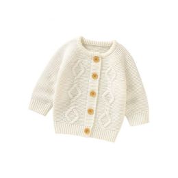 Baby Solid Color Crochet Knitting Design Knit Cardigan (Size/Age: 90 (12-24M))