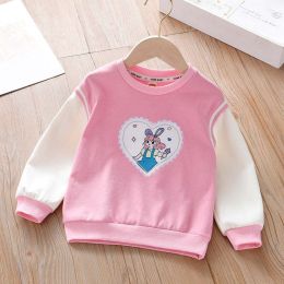Baby Girl Heart Patched Pattern Colorblock Design Hoodies (Size/Age: 140 (8-10Y))