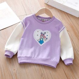 Baby Girl Heart Patched Pattern Colorblock Design Hoodies (Size/Age: 90 (12-24M))