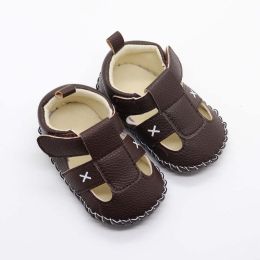 Baby Solid Color Soft Leather Toddler Shoes Sandals In Summer (Size/Age: Insole Length 11.00 cm)