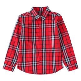 Baby Boy Classic Plaid Pattern Button Front Lapel Shirt (Size/Age: 130 (7-8Y))