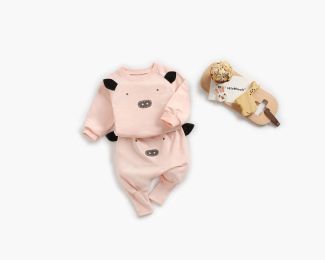 Baby Cartoon Animal Pattern Hoodie Combo Big PP Pants Sets (Size/Age: 80 (9-12M))