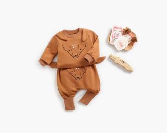 Baby Cartoon Animal Pattern Hoodie Combo Big PP Pants Sets (Size/Age: 90 (12-24M))