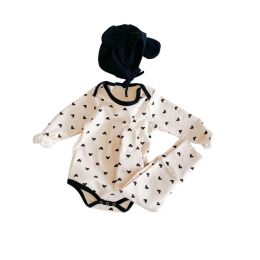 Baby Cartoon Print Pattern Soft Onesies Combo Trousers 2-Piece Sets (Size/Age: 66 (3-6M))