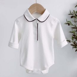 Baby Boy Solid Color Simple Colorblock Design Long Sleeve Bodysuit (Size/Age: 66 (3-6M))