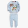 Baby Boy Cartoon Dinosaur Graphic Warm Fleece Hoodie Combo Trousers Sets