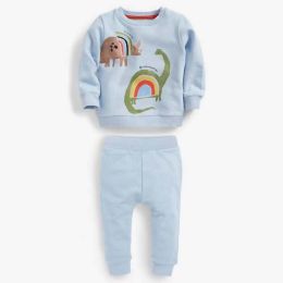 Baby Boy Cartoon Dinosaur Graphic Warm Fleece Hoodie Combo Trousers Sets (Size/Age: 120 (5-7Y))