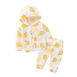 Baby Animal & Fruit & Flower Pattern Sunshade Breathable Coat With Pants Sets (Size/Age: 100 (2-3Y))