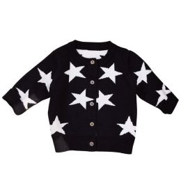 Baby Boy Star Pattern Single Breasted Design Long Sleeve Cardigan (Size/Age: 80 (9-12M))
