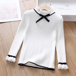 Baby Girl Solid Color Bow Belted Design Soft Cotton Comfy Shirt (Size/Age: 110 (3-5Y))