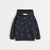 Baby Girl All Over Rainbow Print Pattern Zipper Design Hooded Coat In Autumn