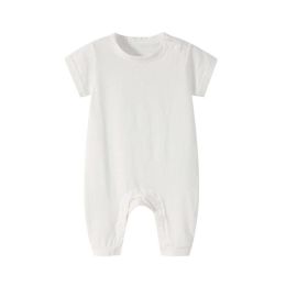 Baby Solid Color Thin Style Short Sleeve Rompers Sleepwear (Size/Age: 59 (0-3M))