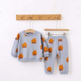 Baby Cute Print Pattern Long Sleeve Small Flesh Style Sets (Size/Age: 80 (9-12M))
