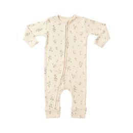 Baby Dinosaur & Floral Print Pattern Zipper Front Design Jumpsuit (Size/Age: 66 (3-6M))