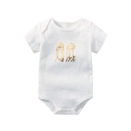 Baby Solid Color Printed Pattern Cute Triangle Onesies (Size/Age: 90 (12-24M))