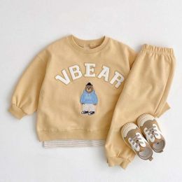 Baby Bear Letters Pattern Hoodies Combo Trousers Casual Cute Sets (Size/Age: 80 (9-12M))