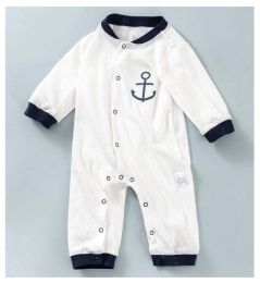 Baby Boy 1pcs Striped Pattern Full Button Front Design Sailor Style Jumpsuit (Size/Age: 80 (9-12M))