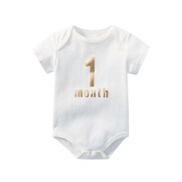 Baby Solid Color Printed Pattern Cute Triangle Onesies (Size/Age: 66 (3-6M))