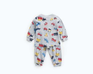 Baby 2pcs Cartoon Graphic Soft Cotton Shirt Combo Pants Sets Tracksuit (Size/Age: 66 (3-6M))