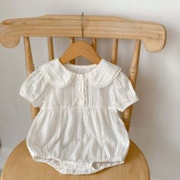 Baby Girl Doll Neck Short Sleeve Summer Onesies (Size/Age: 100 (2-3Y))
