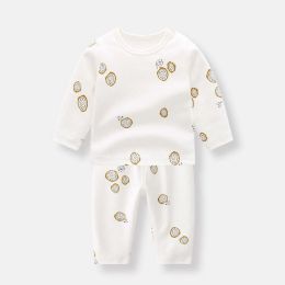 Baby 1pcs Allover Fruit Graphic Long Sleeve Bottoming Shirt & Trousers Sets (Size/Age: 80 (9-12M))