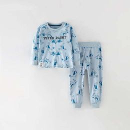 Baby Cartoon Animal Pattern Lettern Print Design Hoodies With Pants Sets (Size/Age: 130 (7-8Y))