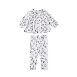 Baby Floral Print Pattern Loose Style Tops And Pants Outfits Sets Homeclothes (Size/Age: 100 (2-3Y))