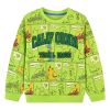 Baby Boy All Over Dinosaur And Letters Pattern Cotton Hoodies