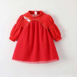 Baby Girl Autumn/Winter Weekend Dress Skirt Warm Velvet Children's Clothing (Size/Age: 73 (6-9M))
