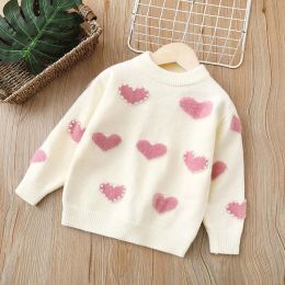Baby Heart Patched Design Single Breasted Design Cardigan (Size/Age: 100 (2-3Y))