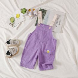 Baby Embroidered Pattern Colorful Denim Overalls With Pockets (Size/Age: 100 (2-3Y))