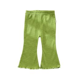 Baby Girl Solid Color Autumn Bell-Bottomed Pants (Size/Age: 100 (2-3Y))