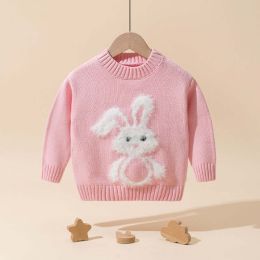 Baby Girl Bunny Pattern Candy Color Pullover Sweater Knitwear (Size/Age: 120 (5-7Y))