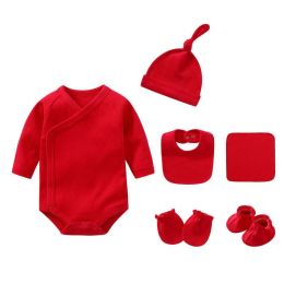Newborn Solid Color Cotton Bodysuit Thin Style Sets (Size/Age: 80 (9-12M))