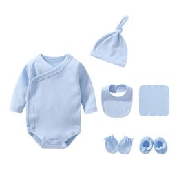 Newborn Solid Color Cotton Bodysuit Thin Style Sets (Size/Age: 59 (0-3M))