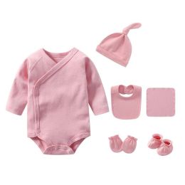 Newborn Solid Color Cotton Bodysuit Thin Style Sets (Size/Age: 73 (6-9M))