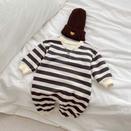 Baby Striped Pattern Long Sleeve Casual Jumpsuits (Size/Age: 80 (9-12M))